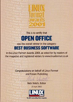 Linux Format awards, Overall Winner Best Business Software