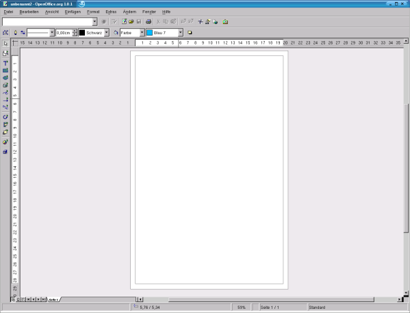OpenOffice.org1.0.1-Draw Fenster