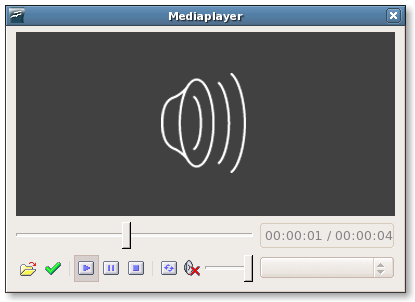 Mediaplayer spielt Soundfile