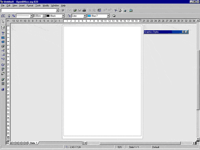 OpenOffice.org Draw main window