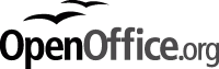 Main OpenOffice.org logo (without version designation) for greyscale reproduction