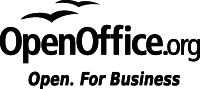 OpenOffice.org logo with positioner for black/white reproduction