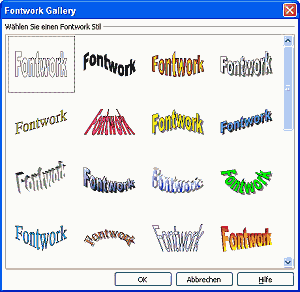 Openoffice Org Draw Fontwork Und Fontwork Gallery