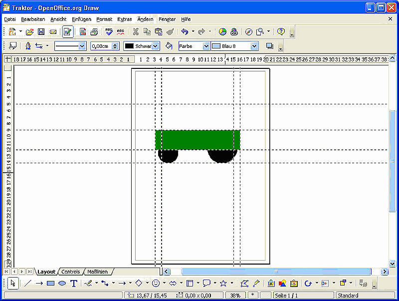 Traktor Räder und Rumpf