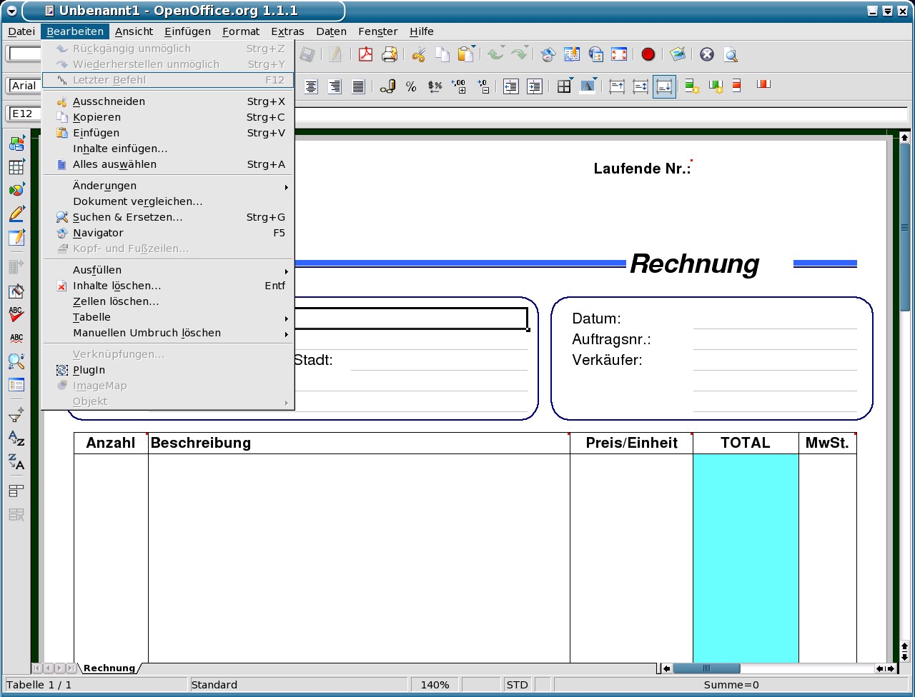 Openoffice linux