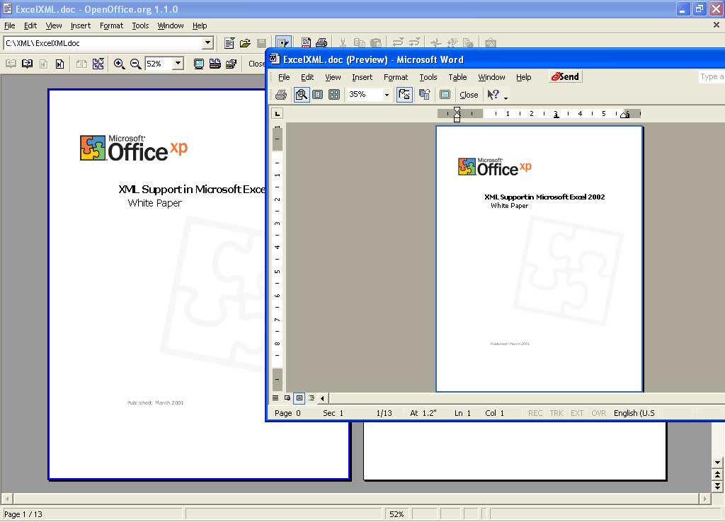 Openoffice Vs Microsoft Office Comparison Chart