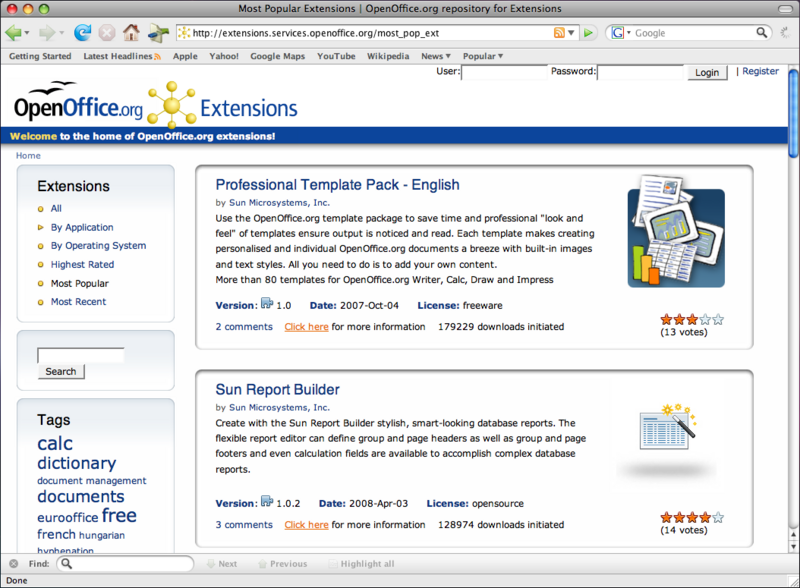 Open extension. Sun Report Builder.