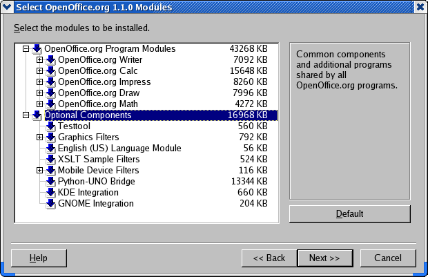 Select Module Dialog