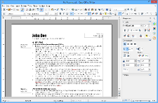Screendump of Apache OpenOffice Writer